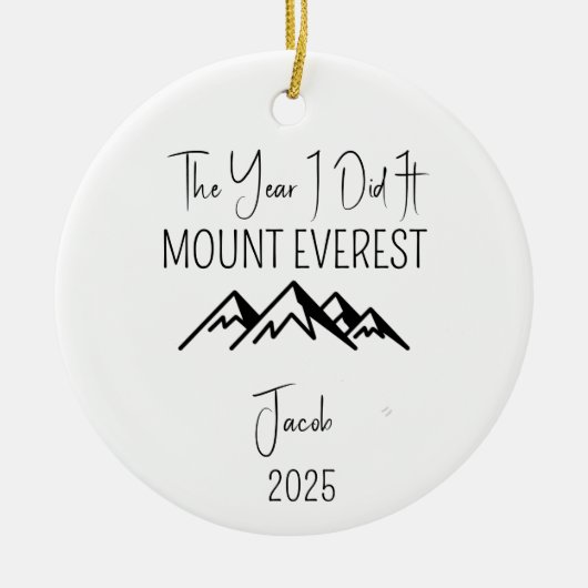 Mount Everest ornament voor klimliefhebber (Voorkant)