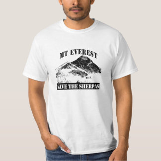 Mount Everest redt het Sherpas T-shirt-ontwerp T-shirt