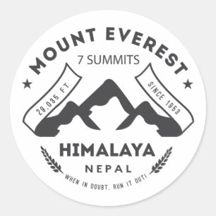Mount Everest Ronde Sticker