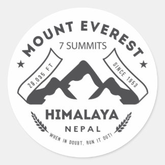 Mount Everest Ronde Sticker