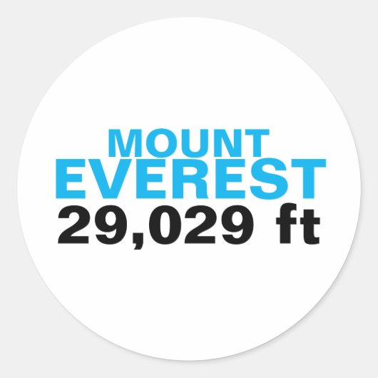 Mount Everest Sticker (Voorkant)