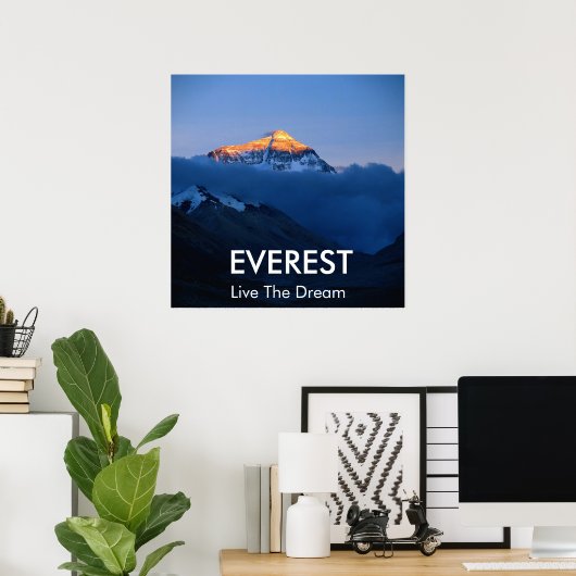Mount Everest Sunset Poster (Thuiskantoor)