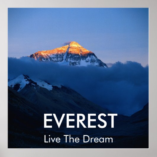 Mount Everest Sunset Poster (Voorkant)