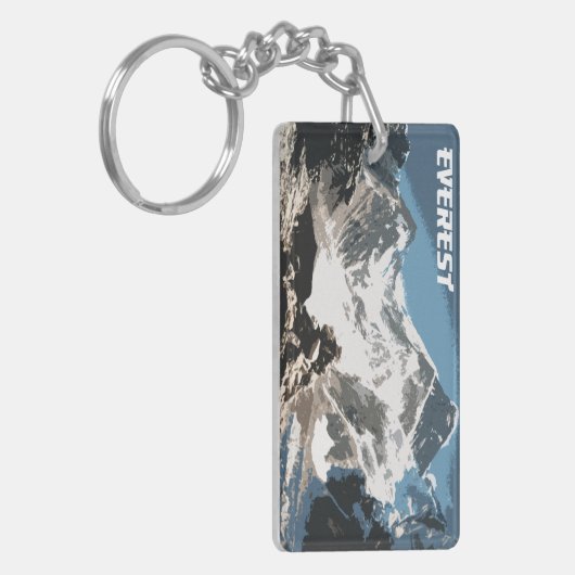 Mount Everest Uitzicht, Nepal Sleutelhanger (Voorkant Links)