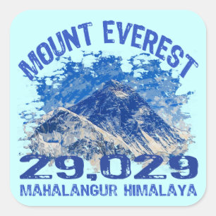 Mount Everest Vierkante Sticker