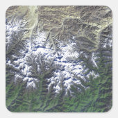 Mount Everest Vierkante Sticker (Voorkant)