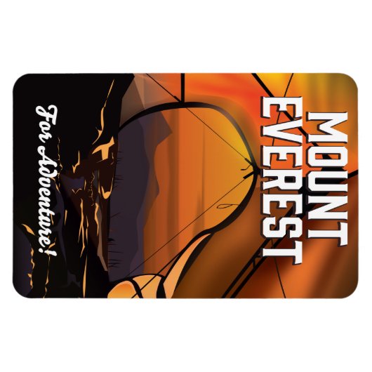 Mount Everest Voor Avontuur! Magneet (Horizontaal)