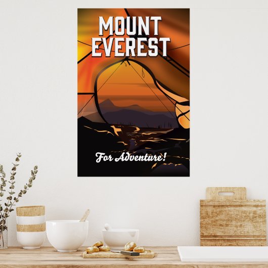 Mount Everest voor avontuur! Poster (Keuken)