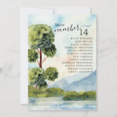 Mount Evergreen-Waterverf per tafelzitplaats (Achterkant)