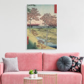 Mount Fiji en esdoornbladeren -  Japans Canvas Afdruk (Insitu (Woonkamer))