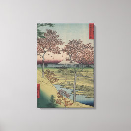 Mount Fiji en esdoornbladeren - Japans Canvas Afdruk