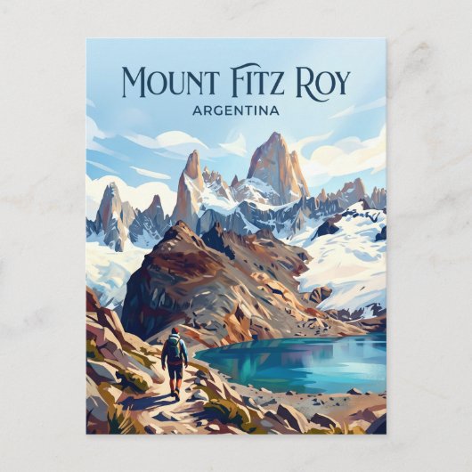 Mount Fitz Roy Argentinië Briefkaart (Voorkant)