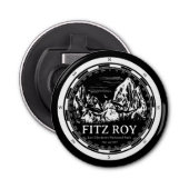 Mount Fitz Roy - Cerro Chaltén Zuid-Amerika Button Flesopener (Voorkant)