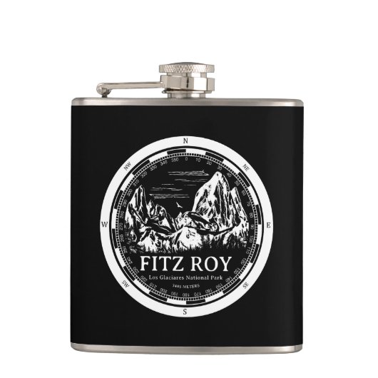 Mount Fitz Roy - Cerro Chaltén Zuid-Amerika Heupfles (Voorkant)