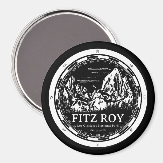 Mount Fitz Roy - Cerro Chaltén Zuid-Amerika Magneet (Voorkant / Achterkant)