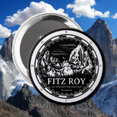Mount Fitz Roy - Cerro Chaltén Zuid-Amerika Ronde Button 4,0 Cm