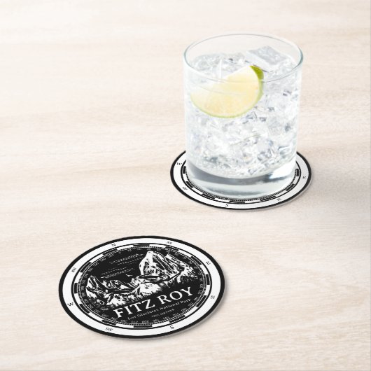 Mount Fitz Roy - Cerro Chaltén Zuid-Amerika Ronde Kartonnen Onderzetter (Insitu)