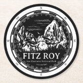 Mount Fitz Roy - Cerro Chaltén Zuid-Amerika Ronde Kartonnen Onderzetter (Voorkant)