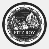 Mount Fitz Roy - Cerro Chaltén Zuid-Amerika Ronde Sticker (Voorkant)