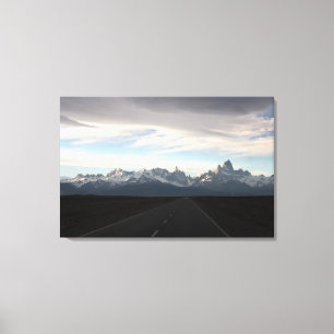 Mount Fitz Roy en Andes Range Canvas Afdruk