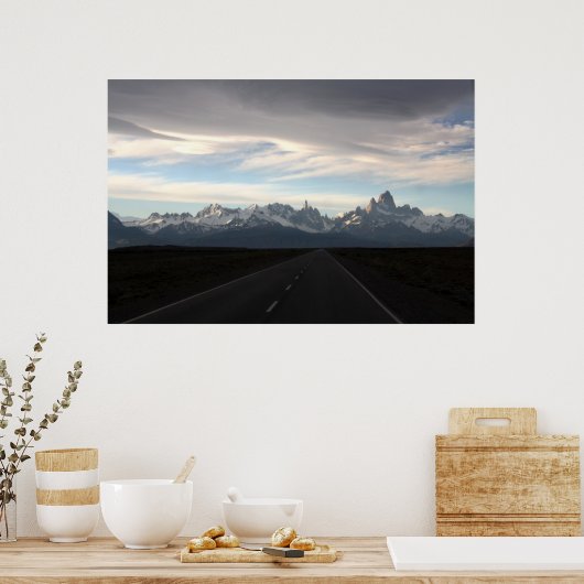 Mount Fitz Roy en Andes Range Poster (Keuken)