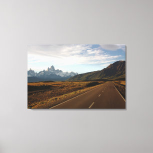 Mount Fitz Roy en Mount Cerro Torre Canvas Afdruk