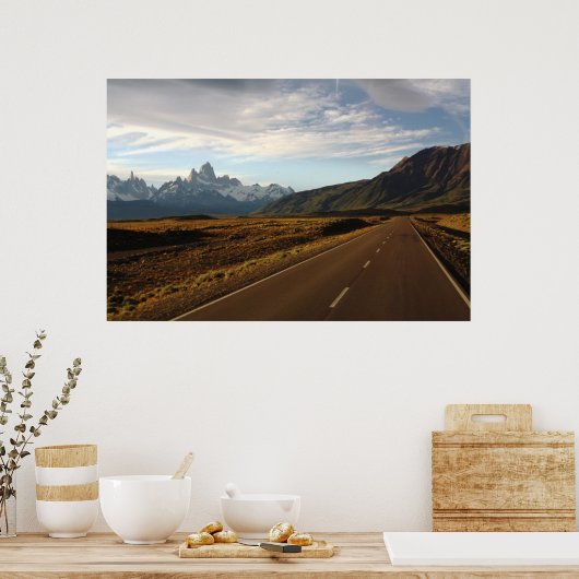 Mount Fitz Roy en Mount Cerro Torre Poster (Keuken)