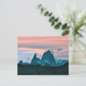 Mount Fitz Roy, Patagonia, Argentinië bij schemeri Briefkaart (Staand voorkant)