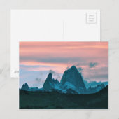 Mount Fitz Roy, Patagonia, Argentinië bij schemeri Briefkaart (Voorkant / Achterkant)