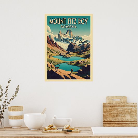 Mount Fitz Roy Patagonia V09 Poster (Keuken)