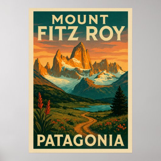 Mount Fitz Roy Patagonië V01 Poster (Voorkant)