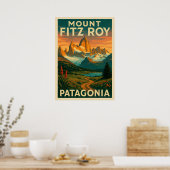 Mount Fitz Roy Patagonië V01 Poster (Keuken)