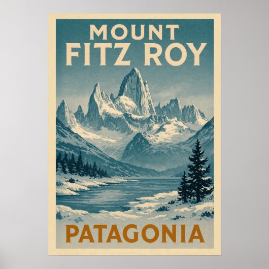 Mount Fitz Roy Patagonië V02 Poster (Voorkant)