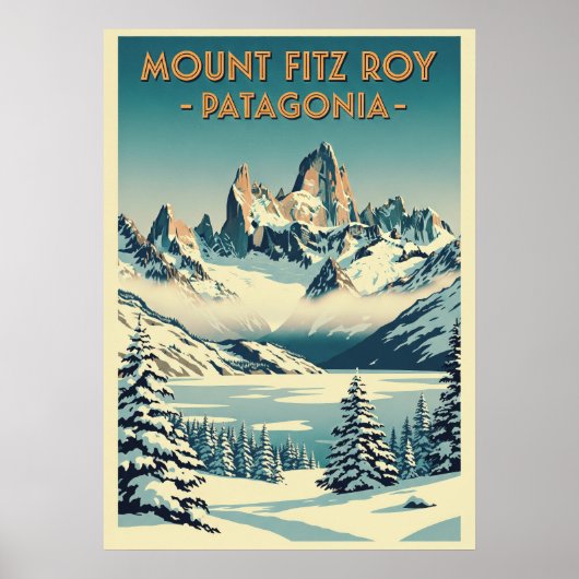 Mount Fitz Roy Patagonië V08 Poster (Voorkant)