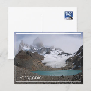 Mount Fitzroy en de gletsjer, Patagonië Briefkaart