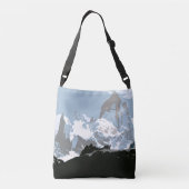 Mount Fitzroy Mountain, Patagonia, Argentinië Crossbody Tas (Achterkant)