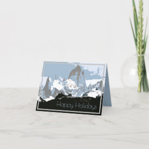 Mount Fitzroy Mountain, Patagonia, Argentinië Feestdagen Kaart