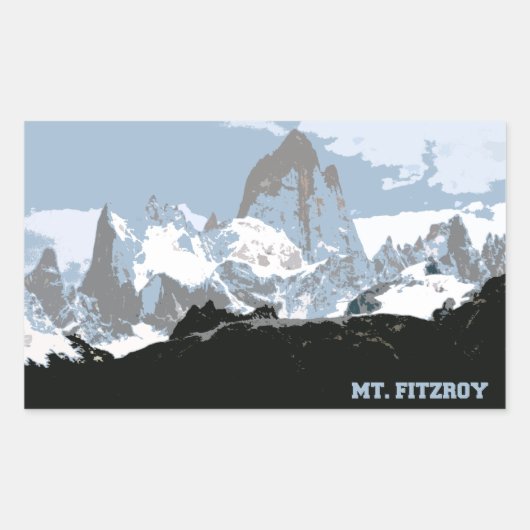 Mount Fitzroy Mountain, Patagonia, Argentinië Rechthoekige Sticker (Voorkant)