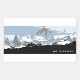 Mount Fitzroy Mountain, Patagonia, Argentinië Rechthoekige Sticker
