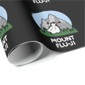 Mount Flu-ji Funny Mountain Pun Dark BG Cadeaupapier (Rol Hoek)