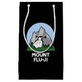 Mount Flu-ji Funny Mountain Pun Dark BG Klein Cadeauzakje (Voorkant)