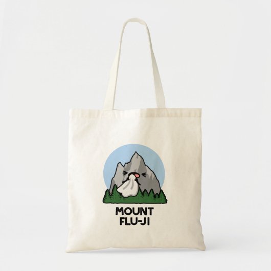 Mount Flu-ji Grappige Berg Woordspeling Tote Bag (Voorkant)