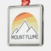 Mount Flume New Hampshire Retro Metalen Ornament (Links)
