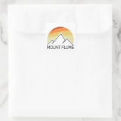 Mount Flume New Hampshire Retro Vierkante Sticker (Tas)