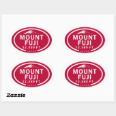 Mount Fuji 12,389 FT Japan Mountain Ovale Sticker (Vel)