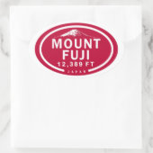 Mount Fuji 12,389 FT Japan Mountain Ovale Sticker (Tas)