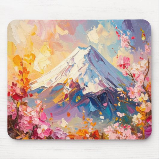 Mount Fuji – Abstract Japanese Art Mouse Pad Muismat (Voorkant)