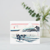 Mount Fuji and Rice Fields Ukiyo-e door Hiroshige Briefkaart (Staand voorkant)