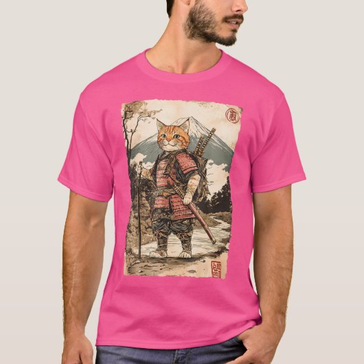 Mount Fuji Anime Japans Tattoo Samurai C T-shirt (Voorkant)