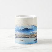 Mount Fuji aquarel schilderij ontwerp. Koffiemok (Center)